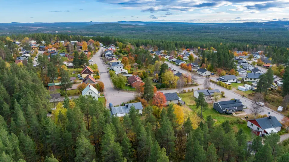 Drönarfoto över Östra Malmberget.